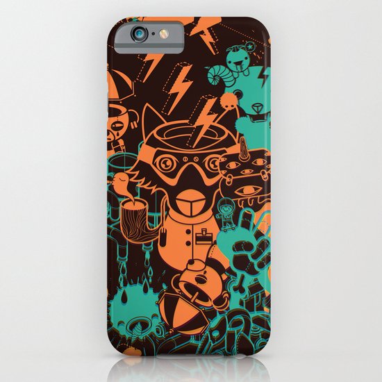 Dream Factory Orange and Blue iPhone & iPod Case