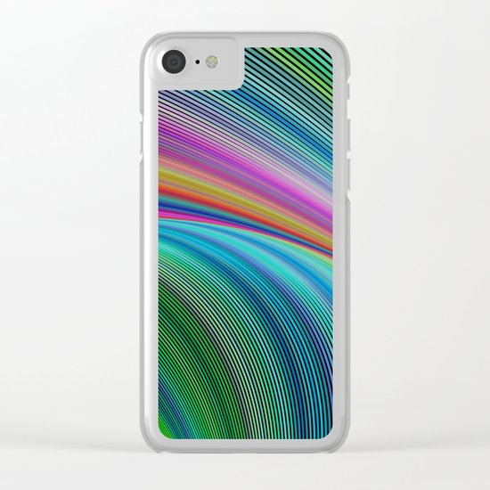 Colorful distortion Clear iPhone Case