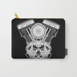 Motor Mind Carry-All Pouch | Graphic Design, Black and White, Digital, Sports 