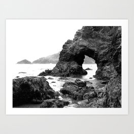Low Tide Length by Jessi Fikan Black and White Art Print