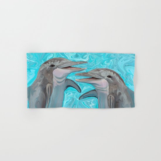 Dolphin Chatter Hand & Bath Towel
