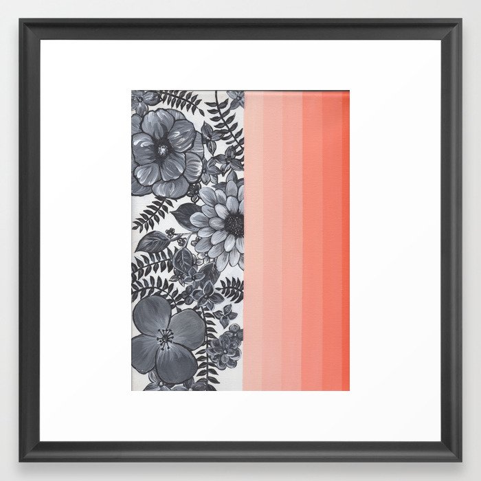 Floral Sorbet Framed Art Print