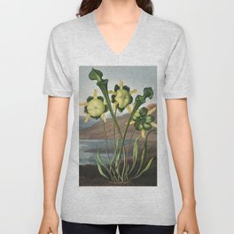 Pitcher Plant from The Temple of Flora (1807) by Robert John Thornton. Unisex V-Neck