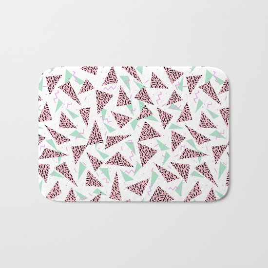 Everitt - triangles minimal modern abstract pattern design geometric decor Bath Mat