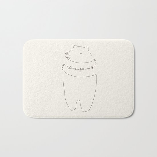 Love Yourself Bear Bath Mat