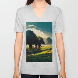 Countryside Paradise V Neck T Shirt