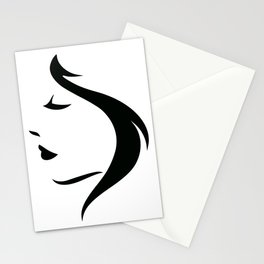 The Woman - Black and White Stationery Cards