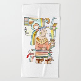Mayan Gods - By Dylan and Kate Yarter Beach Towel