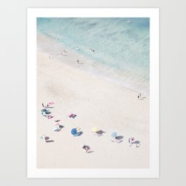 Beach Love 1 (part of a diptych) - Aerial Beach - Ocean - Travel photography Art Print