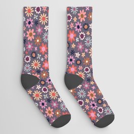 ditsy purple floral Socks