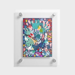 Flowers of Love Joyful Abstract Decorative Pattern Colorful  Floating Acrylic Print