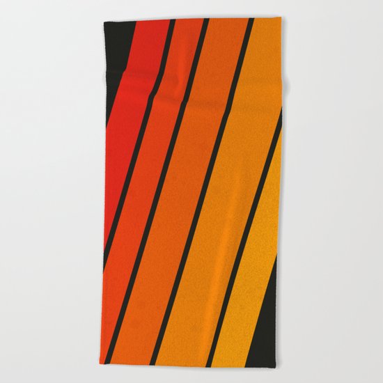 Retro 70s Stripes Beach Towel