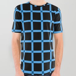 Blue Gingham - 07 All Over Graphic Tee