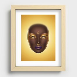 Leo Zodiac Astrology Makeup Face Chart Recessed Framed Print