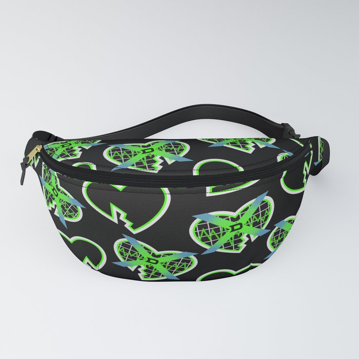 HBK DX (Black/Green) In Your House 1997 Heart Collage Fanny Pack