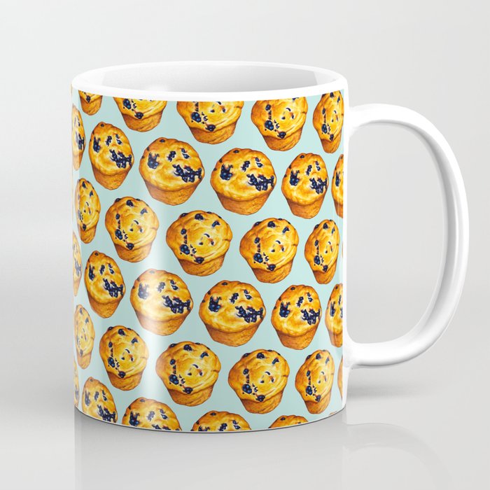 Blueberry Muffin Pattern Coffee Mug
