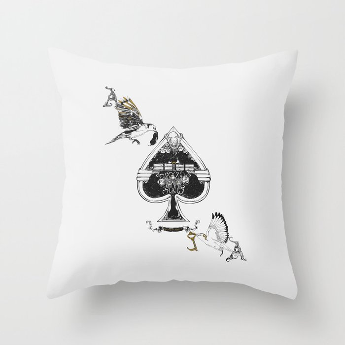 The ace of spades Throw Pillow