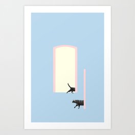 10_Cat in color Art Print