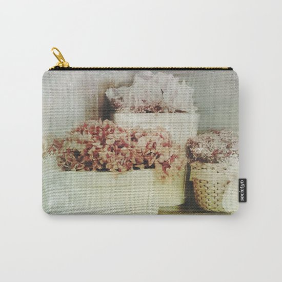 Vintage Street Flowers Carry-All Pouch