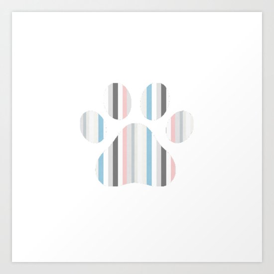 Decorative Paw Print Art Print