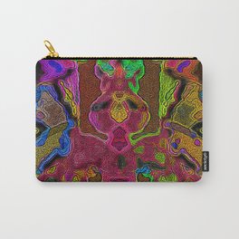 Colourful Playtime Carry-All Pouch | Ventart, Mandiness, Retro, Mirroredimage, Neon, Psychedelic, Colourful, Trippy, Digital, Painting 