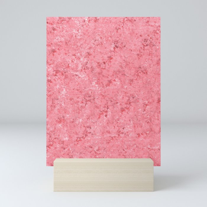 Pink Red White Coral Sponge Painting Mini Art Print