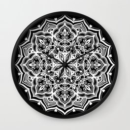 Black Heart Mandala Wall Clock | Hila, Chen, Heart, Chentattoo, Mandala, Drawing, Black, Tattoo 