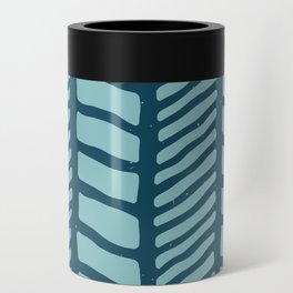 Mid Century Modern Lines - Shades of Blue Can Cooler
