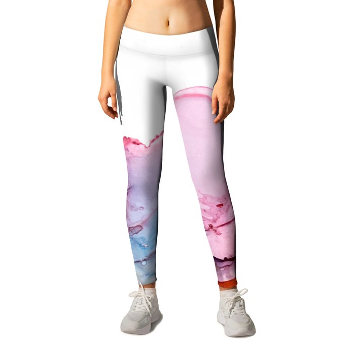 Absolutely Explosive Abstract Alcohol Ink (Pride, gold, rainbow) Leggings