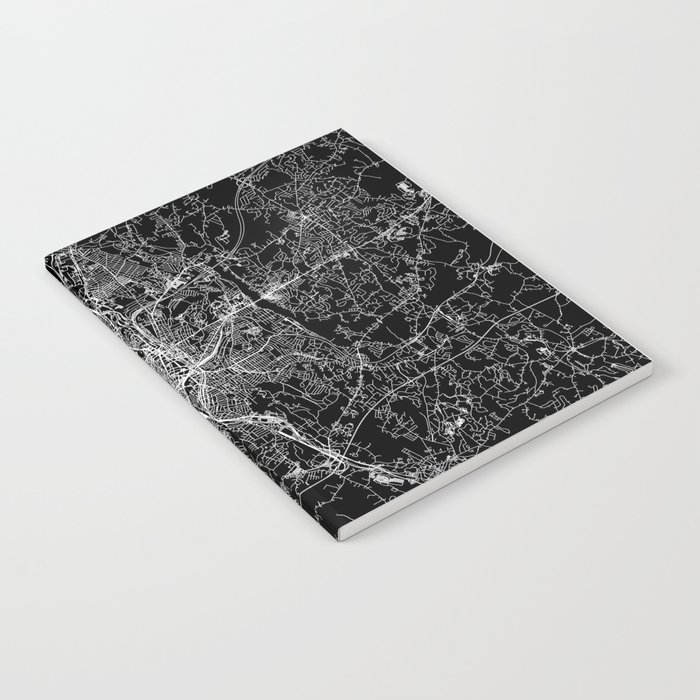 Worcester Black Map Notebook