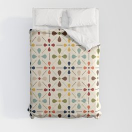 Vintage Daisy Pattern, Mid Century Modern Comforter