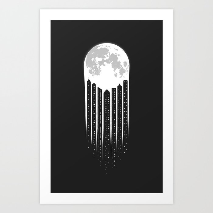 Moon-City Art Print