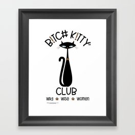 B K!TTY CLUB Sextonesque Atomic Cat Framed Art Print