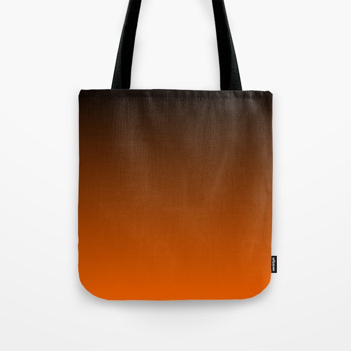 Autumn Burnt Orange And Black Gradient Ombre Pattern Tote Bag