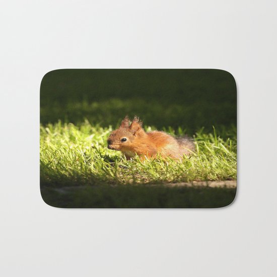 Cute Squirrel Cub Bath Mat