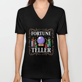 Fortune Telling Paper Cards Crystal Ball V Neck T Shirt