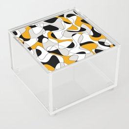 Abstract pattern - orange and gray. Acrylic Box