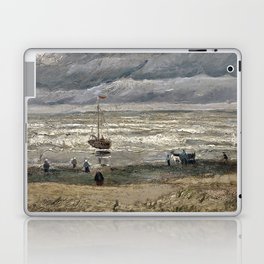 Beach at Scheveningen in Stormy Weather Laptop Skin