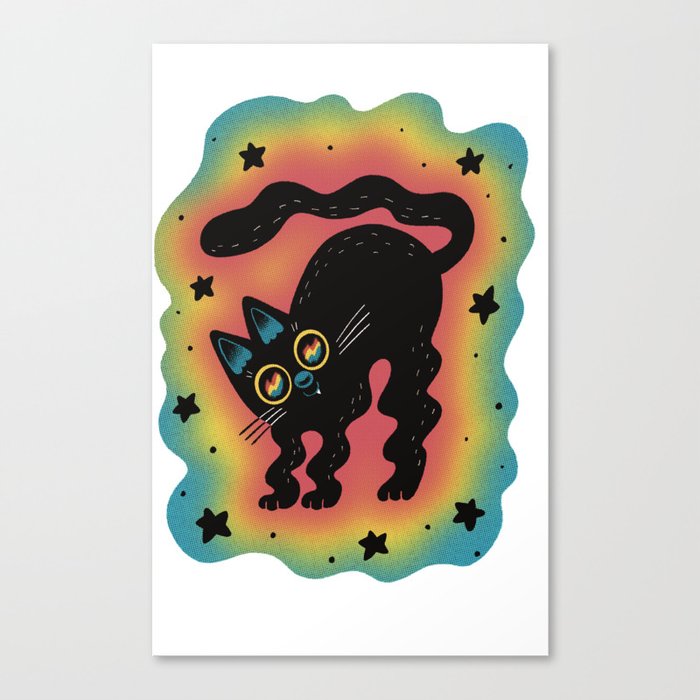 Wiggle Cat Canvas Print