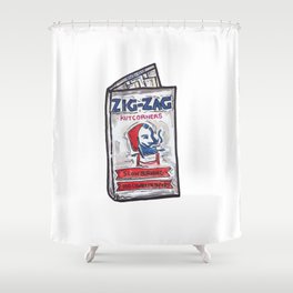 Zig-Zag Rolling Papers Shower Curtain