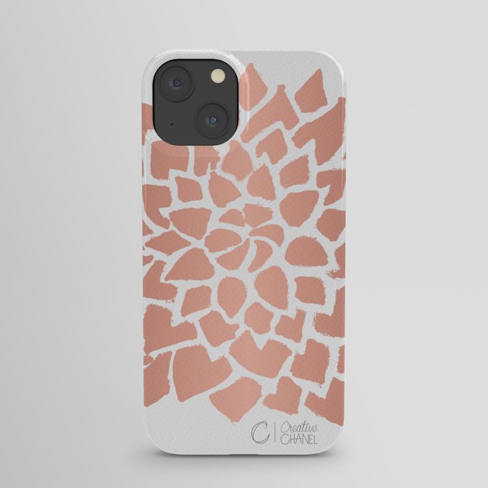 Dahlia Burst Copper iPhone Case