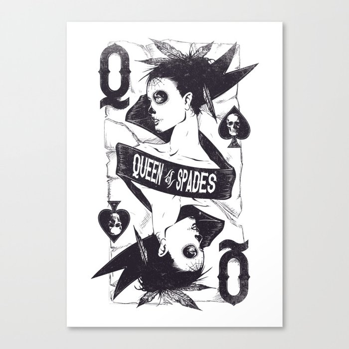 Queen of spades Canvas Print