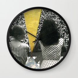Lines Not For New IPhone, Fight Against Poverty, Homeless & Jobless In America Wall Clock | Collage, Political, Pop Surrealism, People 