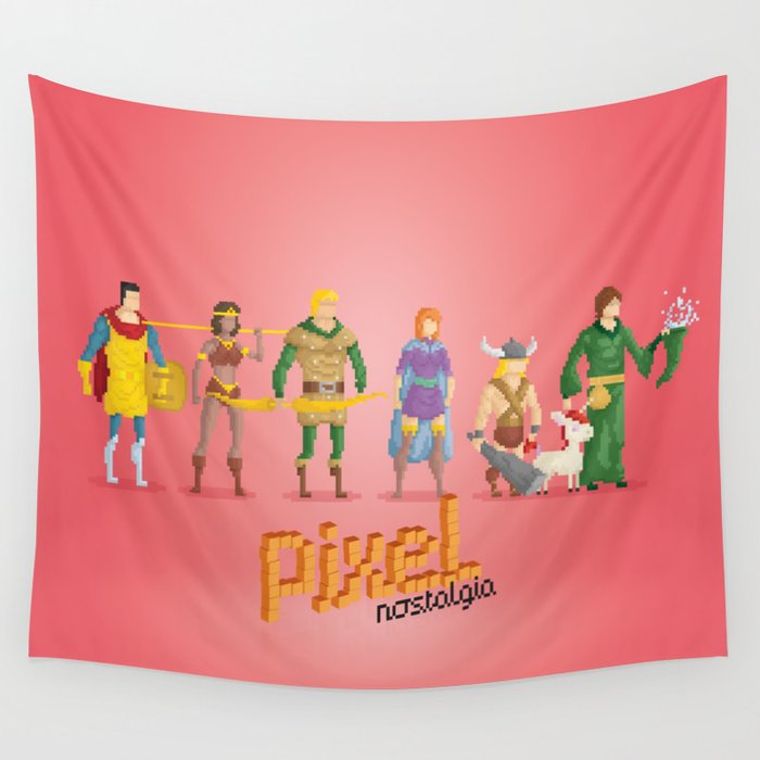 Dungeons and Dragons - Pixel Nostalgia Wall Tapestry