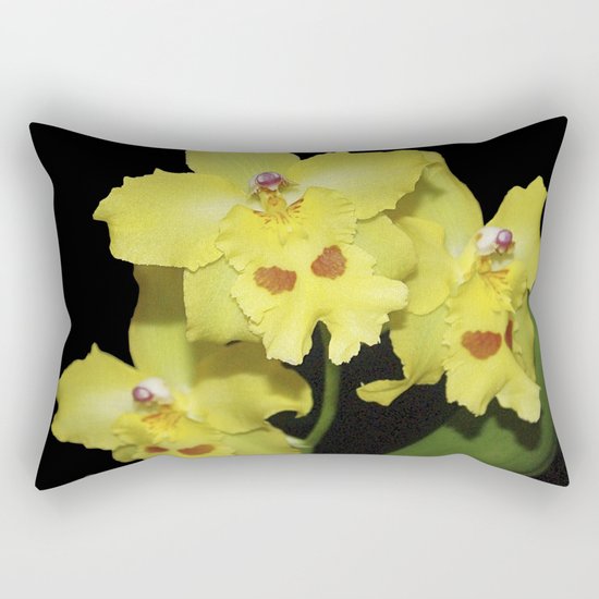 Glorious Golden Orchid - Odontonia Yellow Parade Alpine Rectangular Pillow