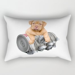 dogue de bordeaux puppy Fire Hose  Rectangular Pillow