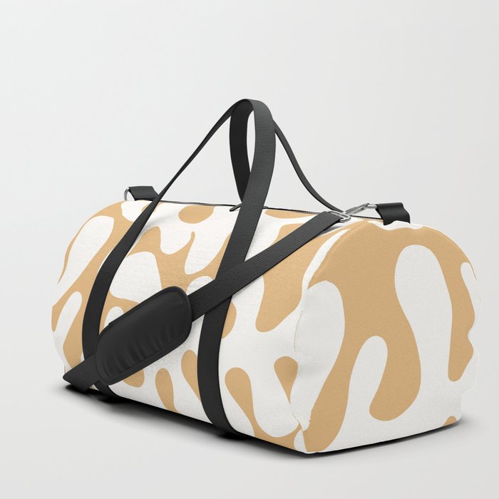 White Matisse cut outs seaweed pattern 7 Duffle Bag