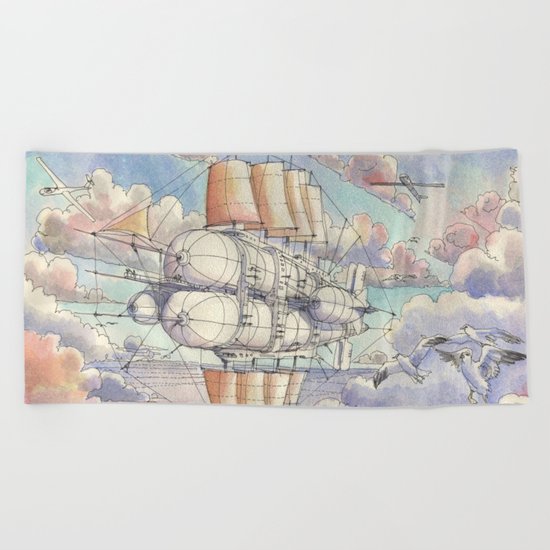 Il Veliero Volante Beach Towel