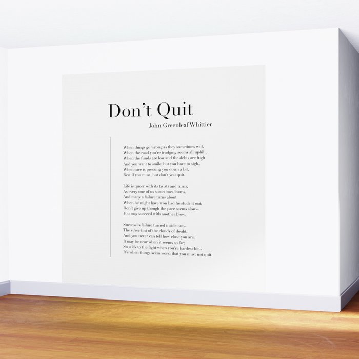 Don’t Quit by John Greenleaf Whittier