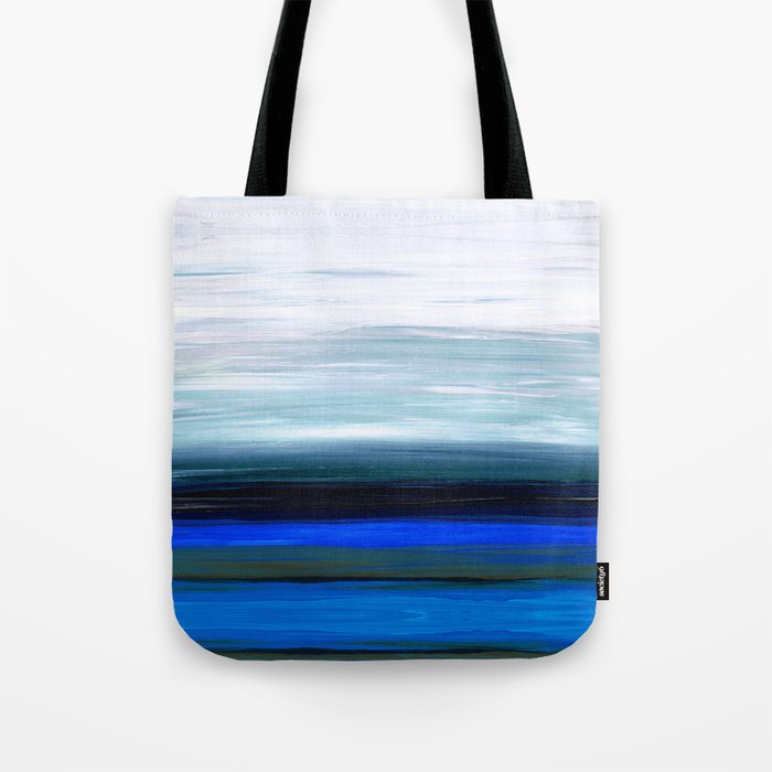 After The Storm - Blue And White Abstract Landscape Art Tote Bag